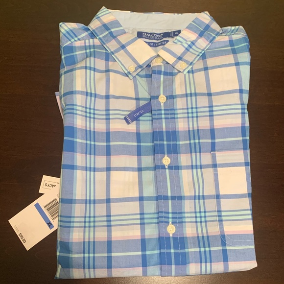 Nautica Mens Plaid Shirt XL NWT - Picture 3 of 7